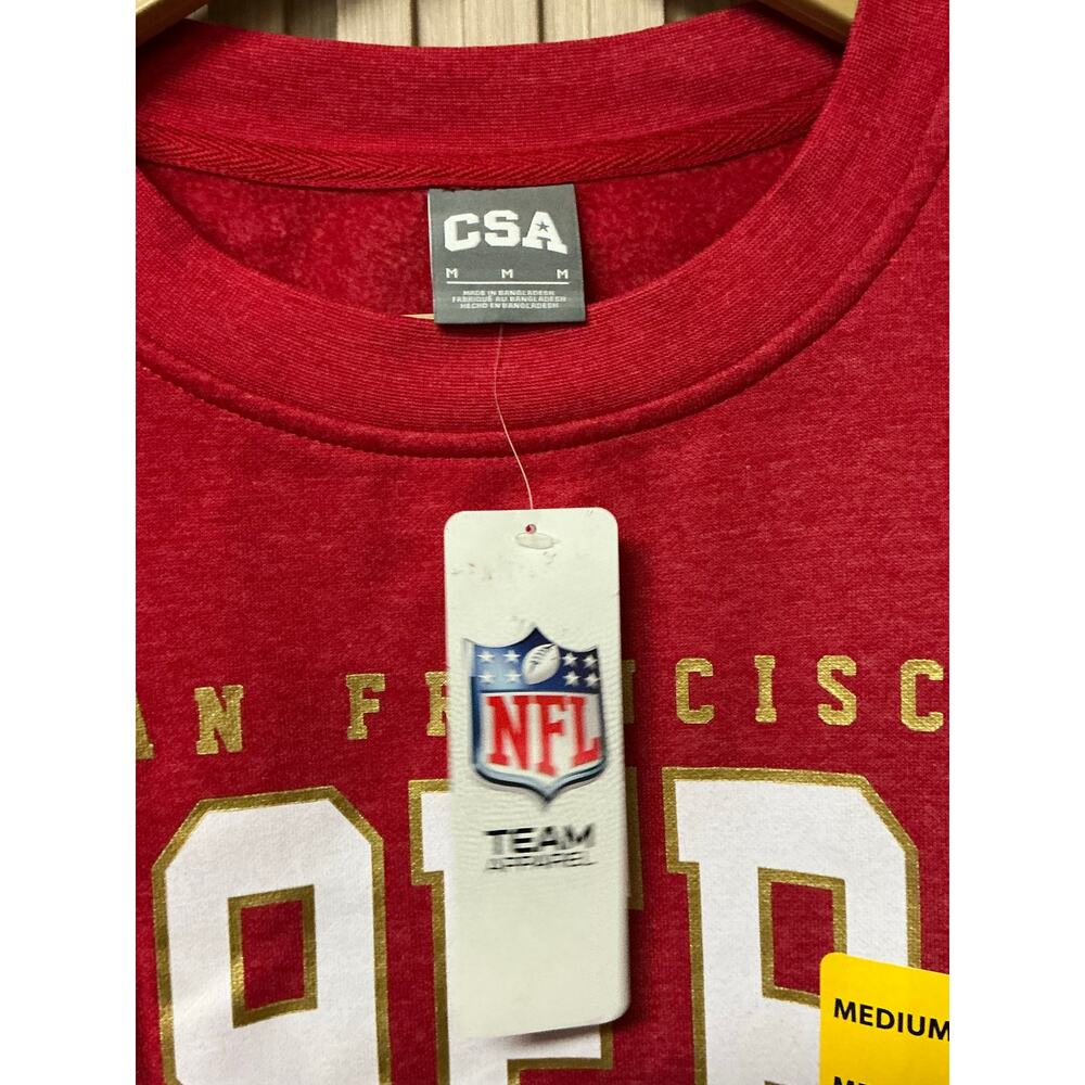 CSA San Francisco 49ers Men’s Crewneck Sweatshirt Red Size M - Picture 3 of 7